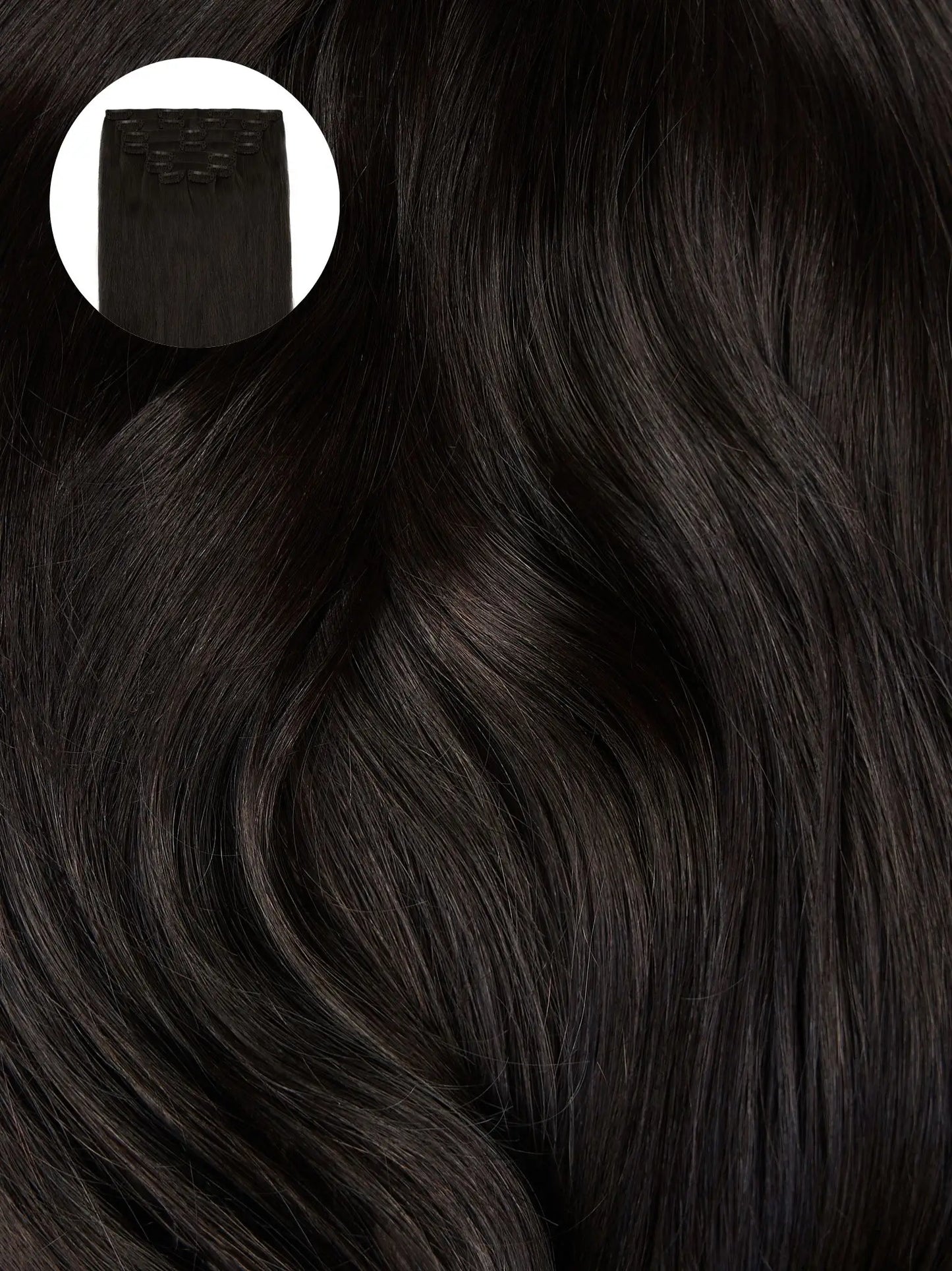 Soft Black (1C) Seamless Clip-Ins
