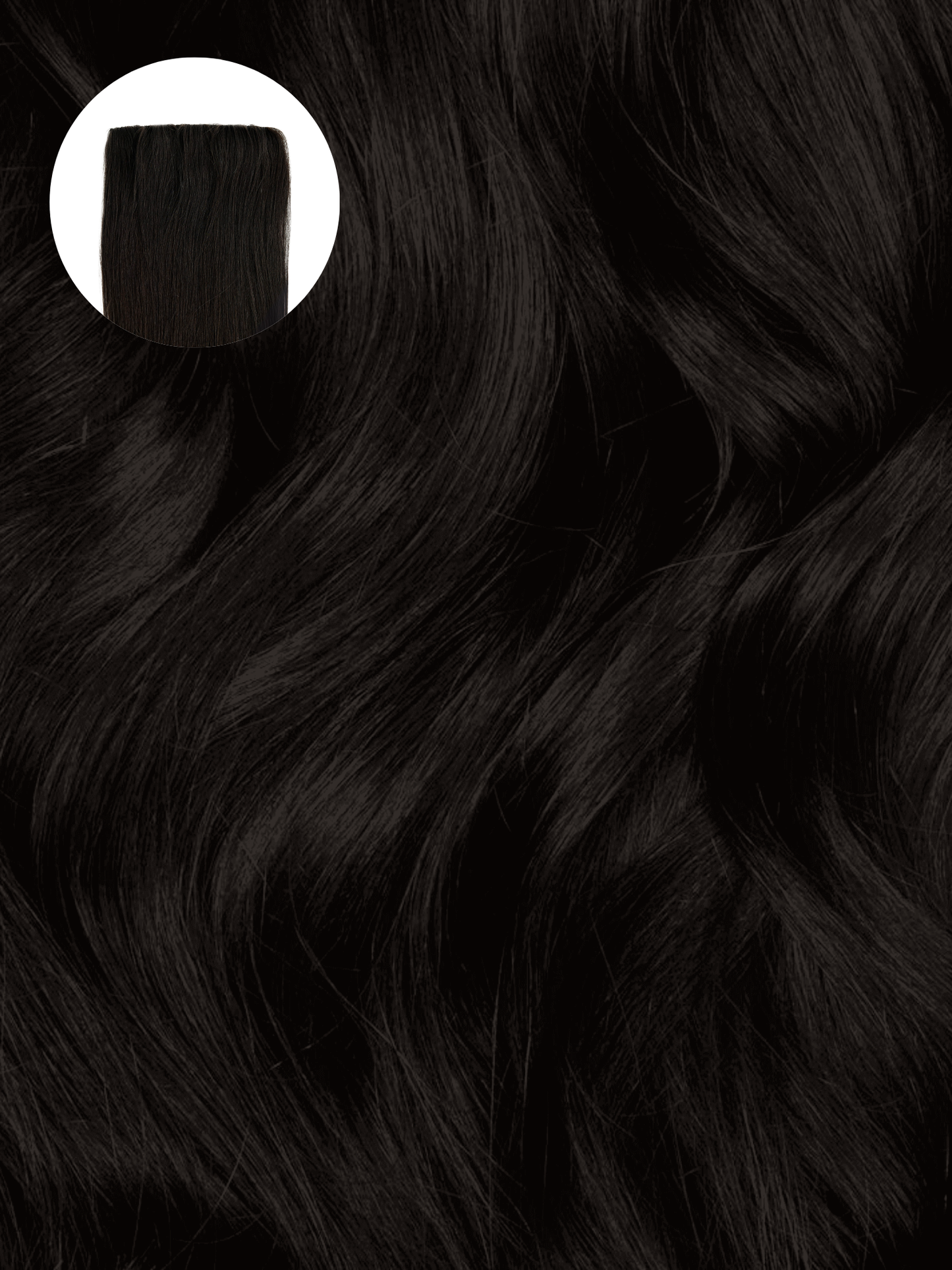 Soft Black (1C) Invisible Clip-ins