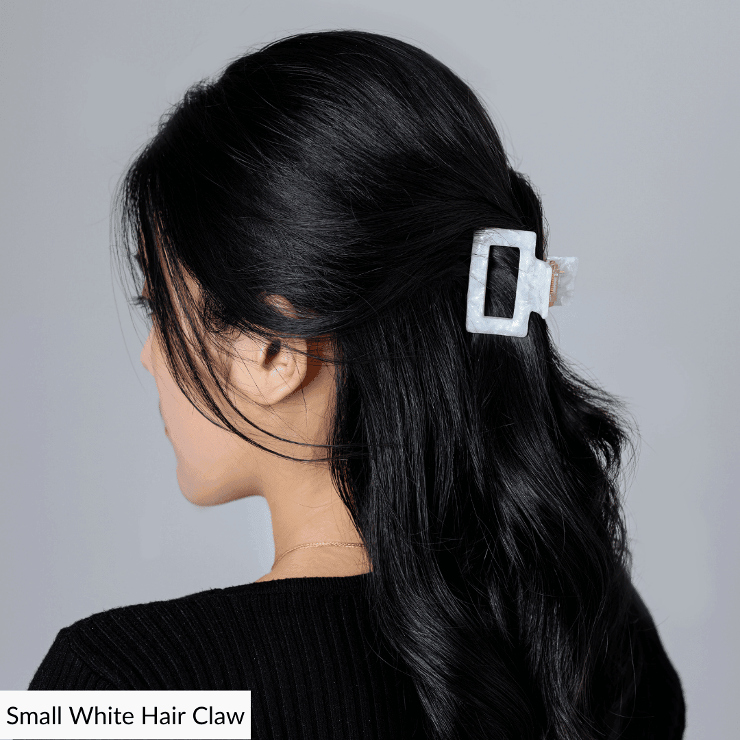 Small White Hair Claw - BOMBAY HAIR 