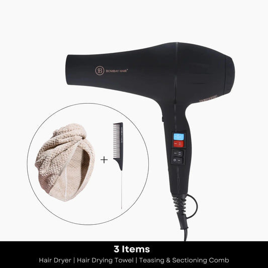 black hair dryer