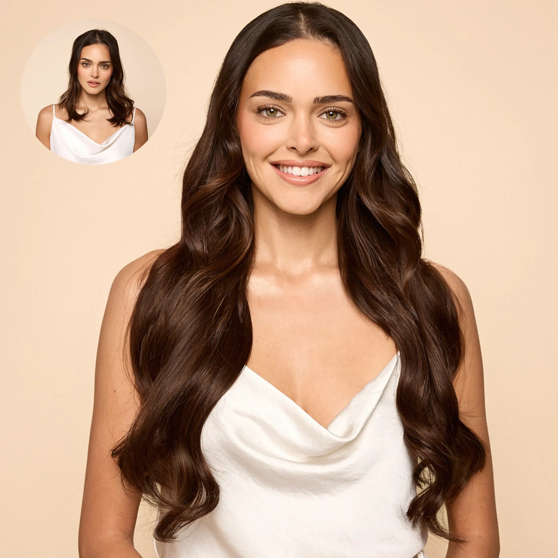 Medium Brown (2B) Seamless Clip-Ins – BOMBAY HAIR