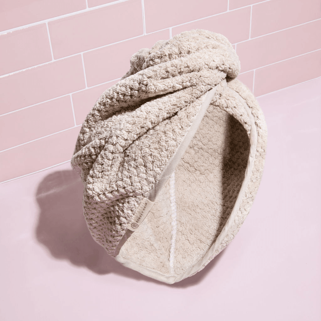 Hair Drying Towel (Sand) - BOMBAY HAIR 