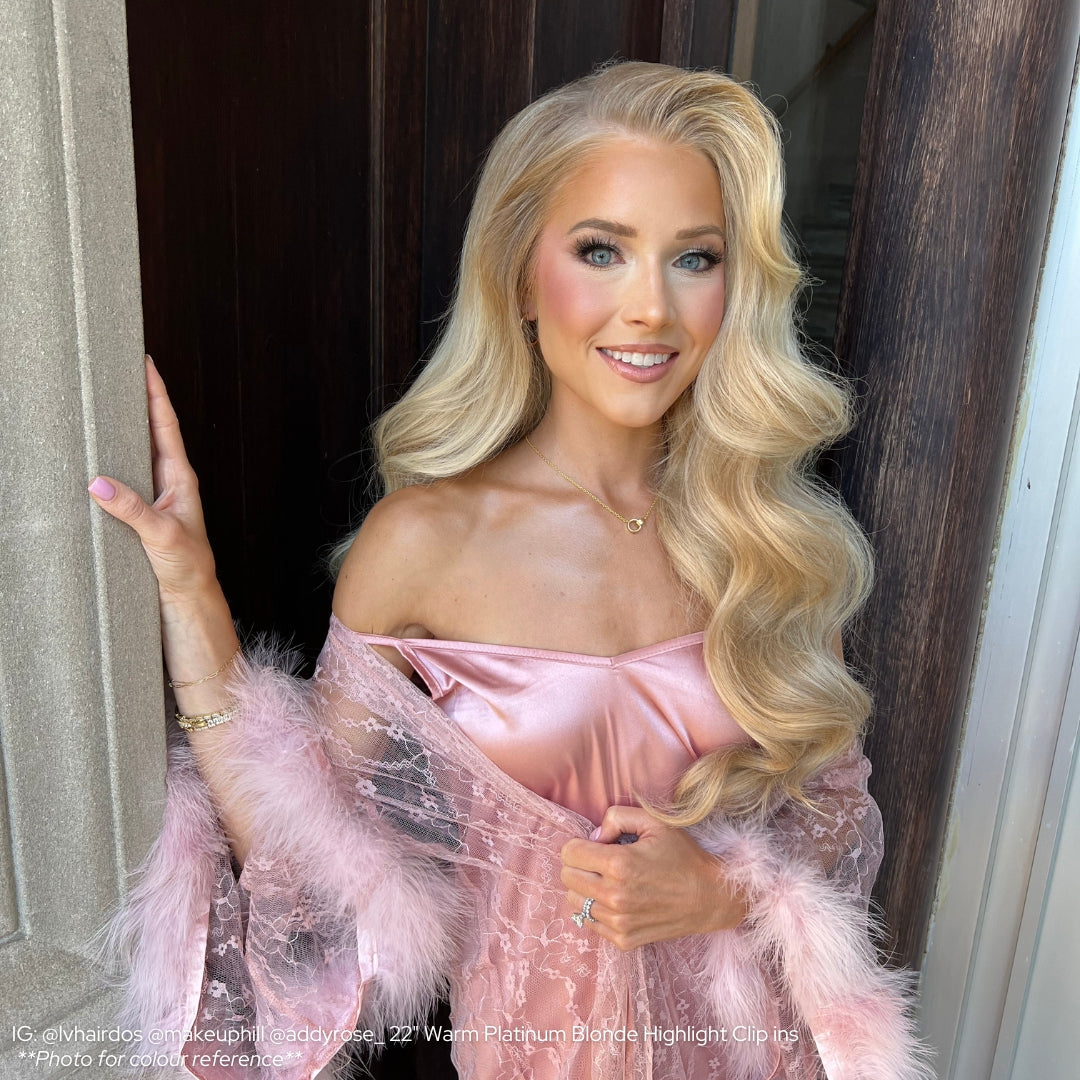 Warm Platinum Blonde Highlights (P18/613) 20" Keratin Tip