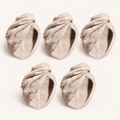 (5 Pack) Hair Drying Towel - Sand — refreshed product image