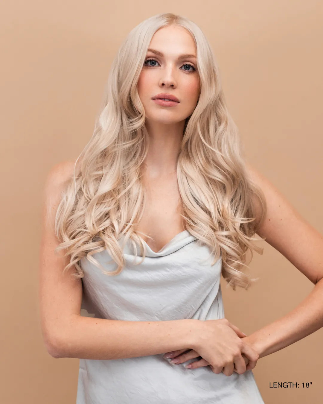Ash Blonde (60) 22" 220g - Clip-Ins