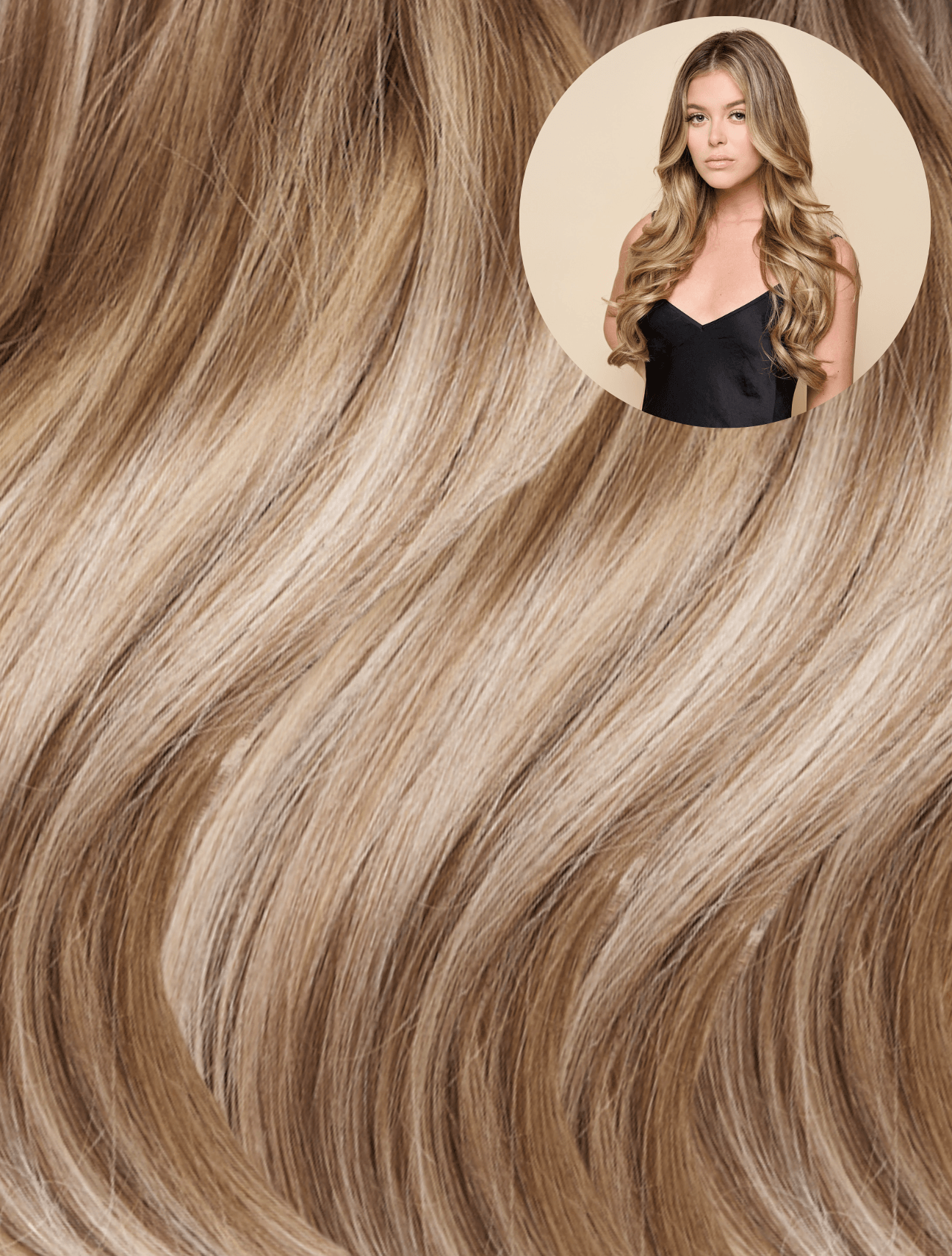 Beige Blonde Highlights (P10/613) 22" 220g - Clip-Ins