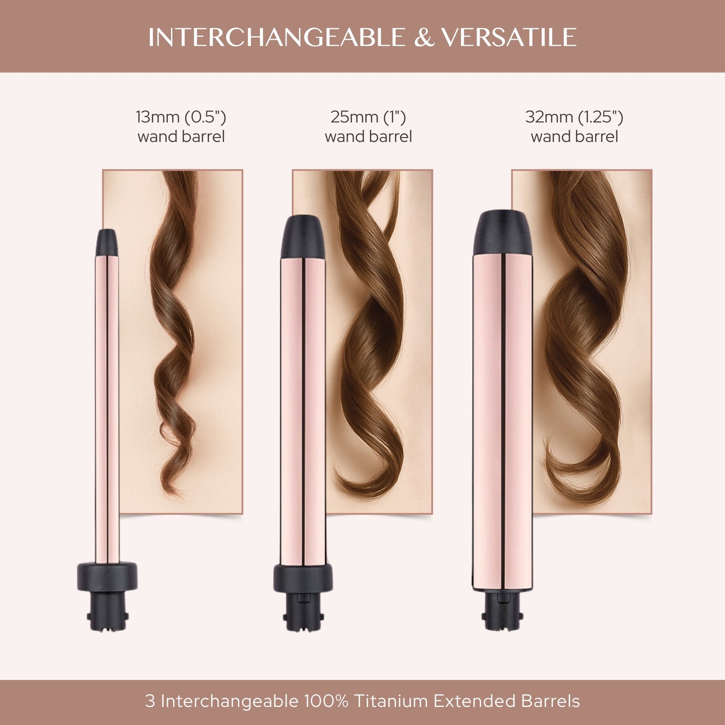 3-in-1 Curling Wand with Extended Barrels