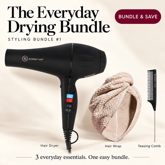 The Everyday Drying Bundle — Bundle & Save — Hair Dryer, Hair Wrap and Teasing Comb