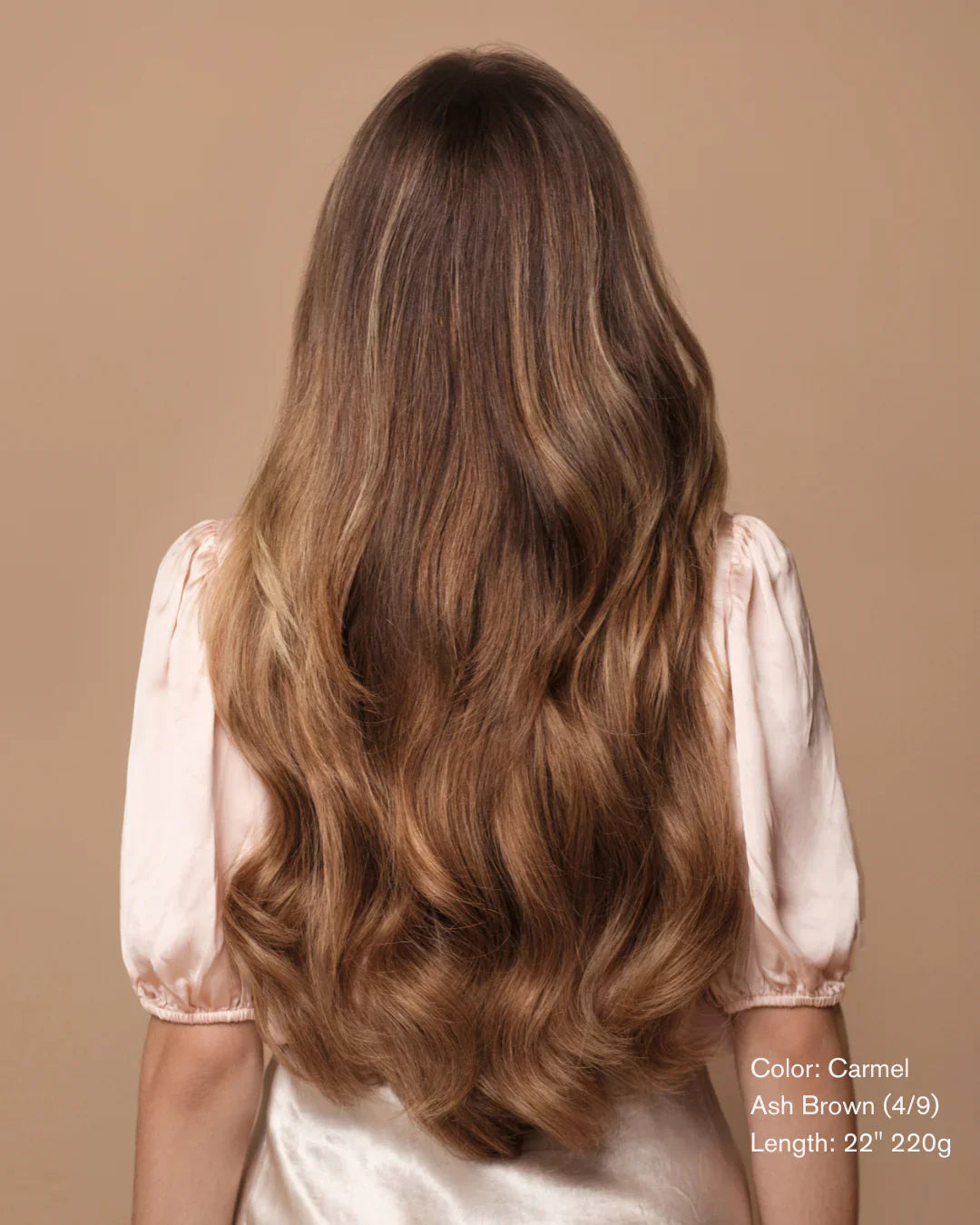 Caramel Ash Blend (4/9) 18" 190g - Clip-Ins