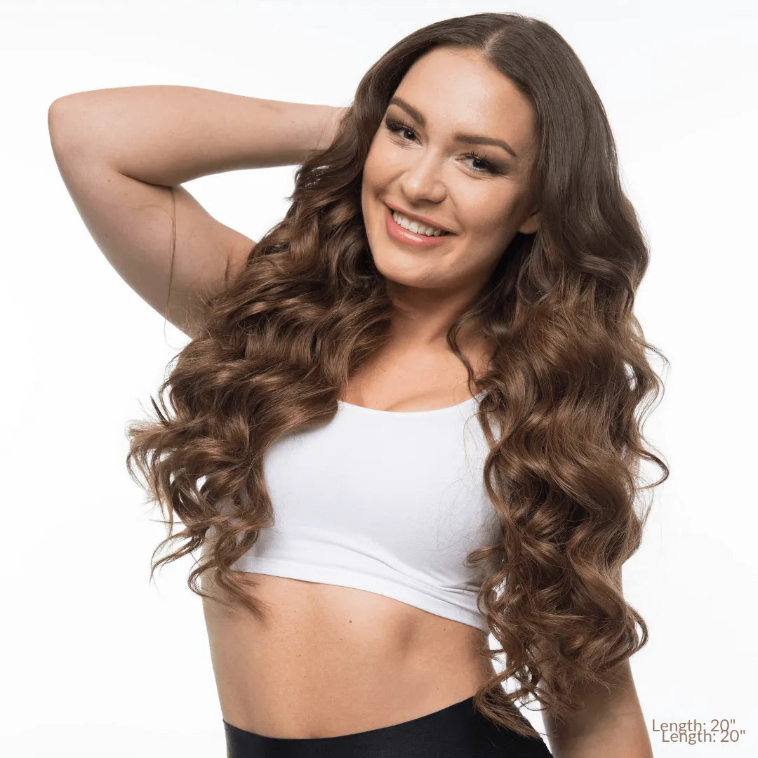 Caramel Brown (4) 20" 160g - Clip-Ins