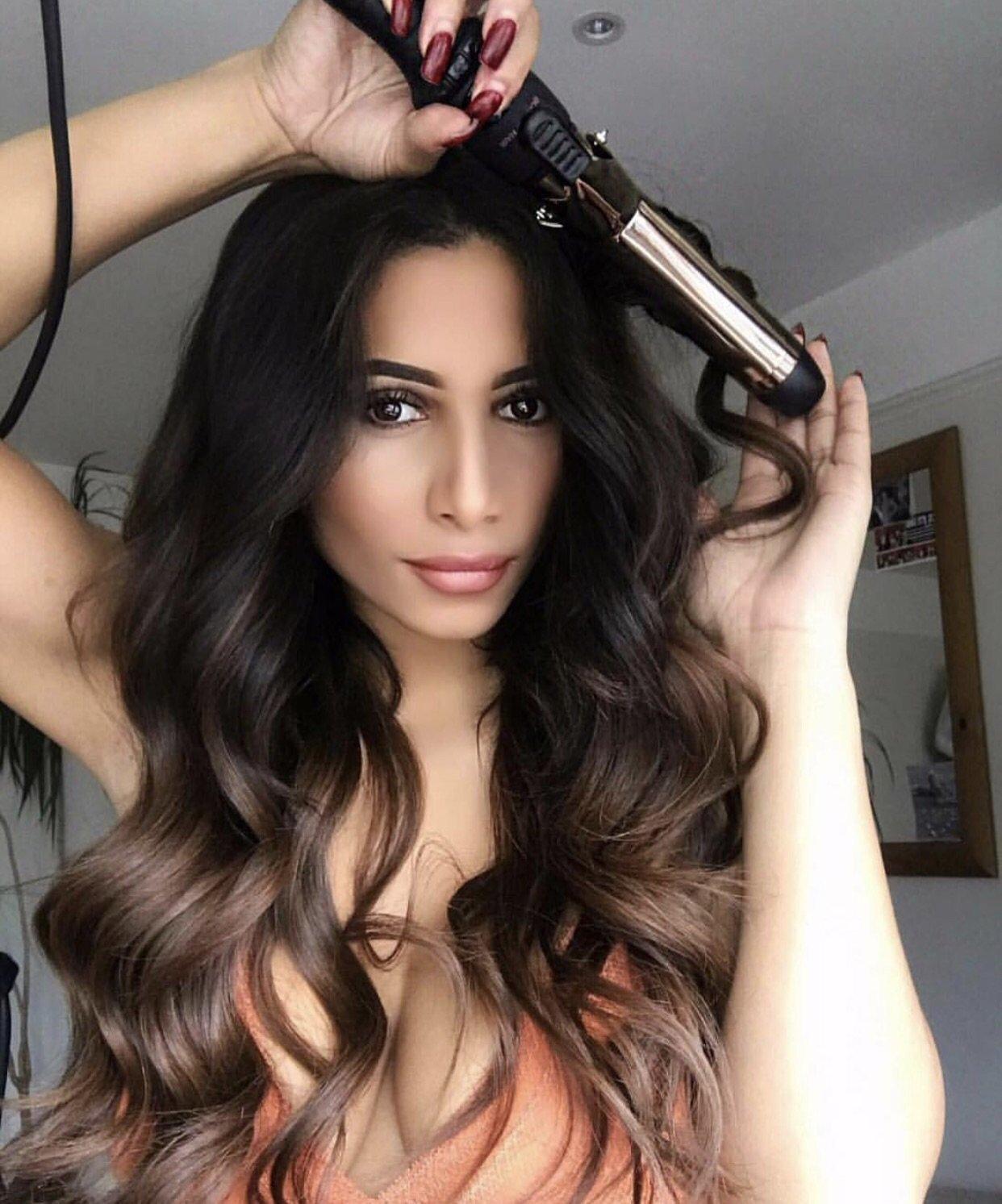 32mm Clamp Curling Iron for Effortless Long Lasting Curls BOMBAY HAIR