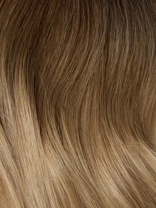 Ombre - Dark Brown (#2) to Ash Brown (#9) 20" Keratin Tip