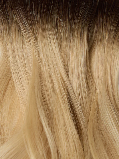 Rooted Dark Brown (2) to Dirty Blonde (19C) Genius Weft